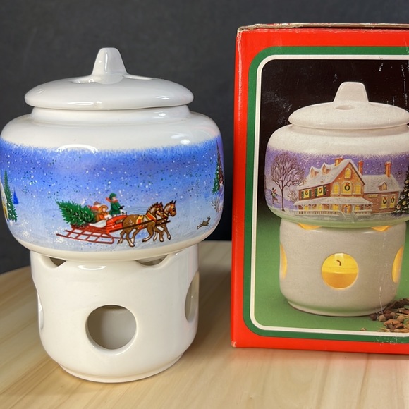 1988 Potpourri Press Christmas Holiday Room Scenter Warmer Candle - Picture 3 of 10